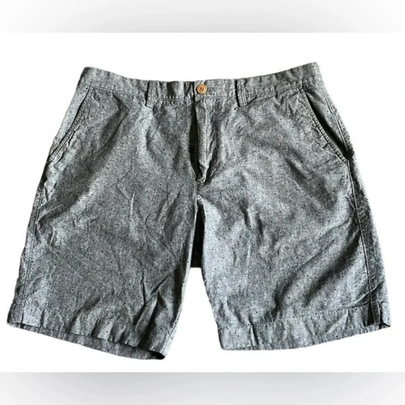 J. Crew Factory Gramercy 9” shorts Gray Chambray 46251 Men’s Size 34 Flat front - Picture 1 of 10